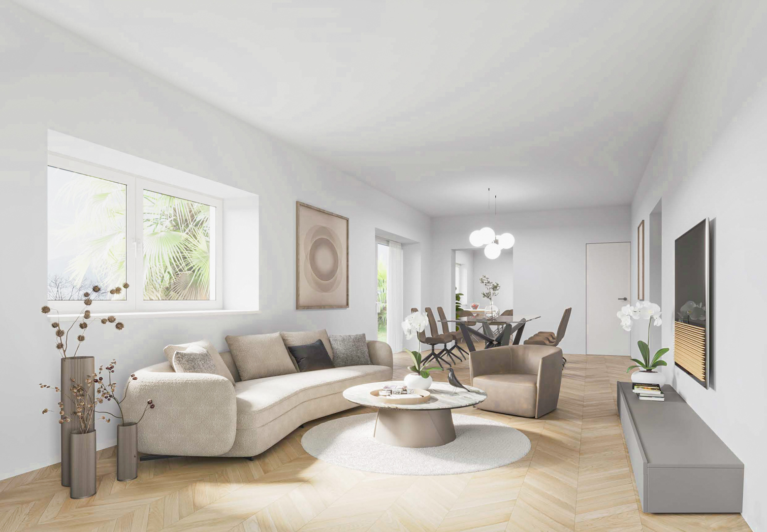 Prächtige Maisonette-Wohnung mit Garten und Seeblick in Lugano in einem prestigeträchtigen Umfeld zu verkaufen